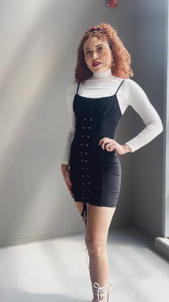 VESTIDO TIPO CORSET NEGRO
