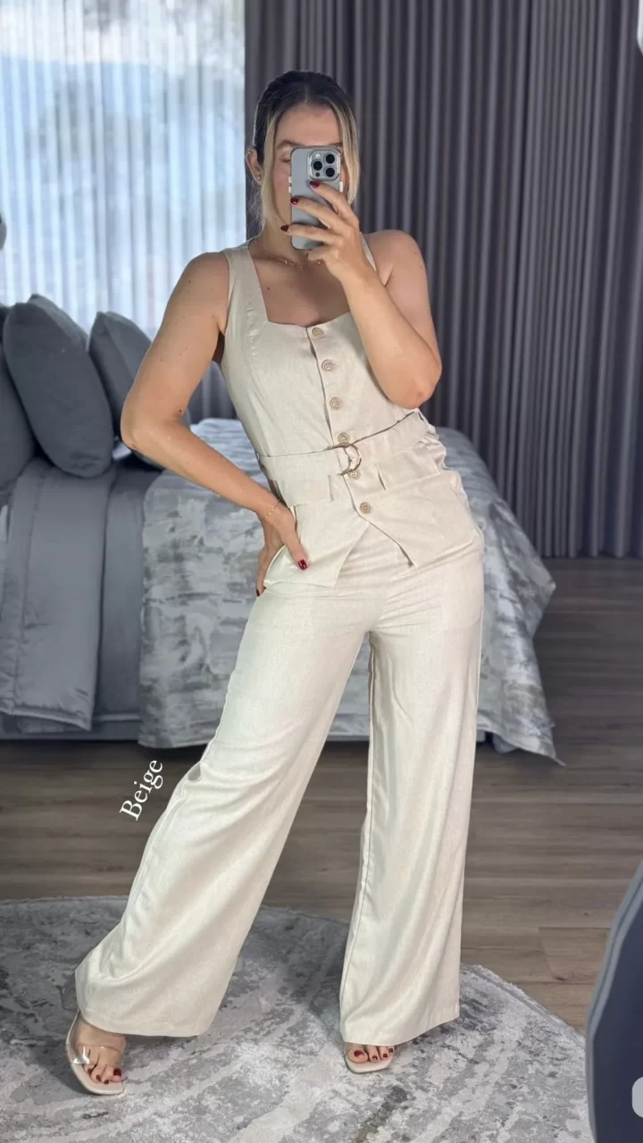 SET CHALECO CON CORREA Y PANTALON
