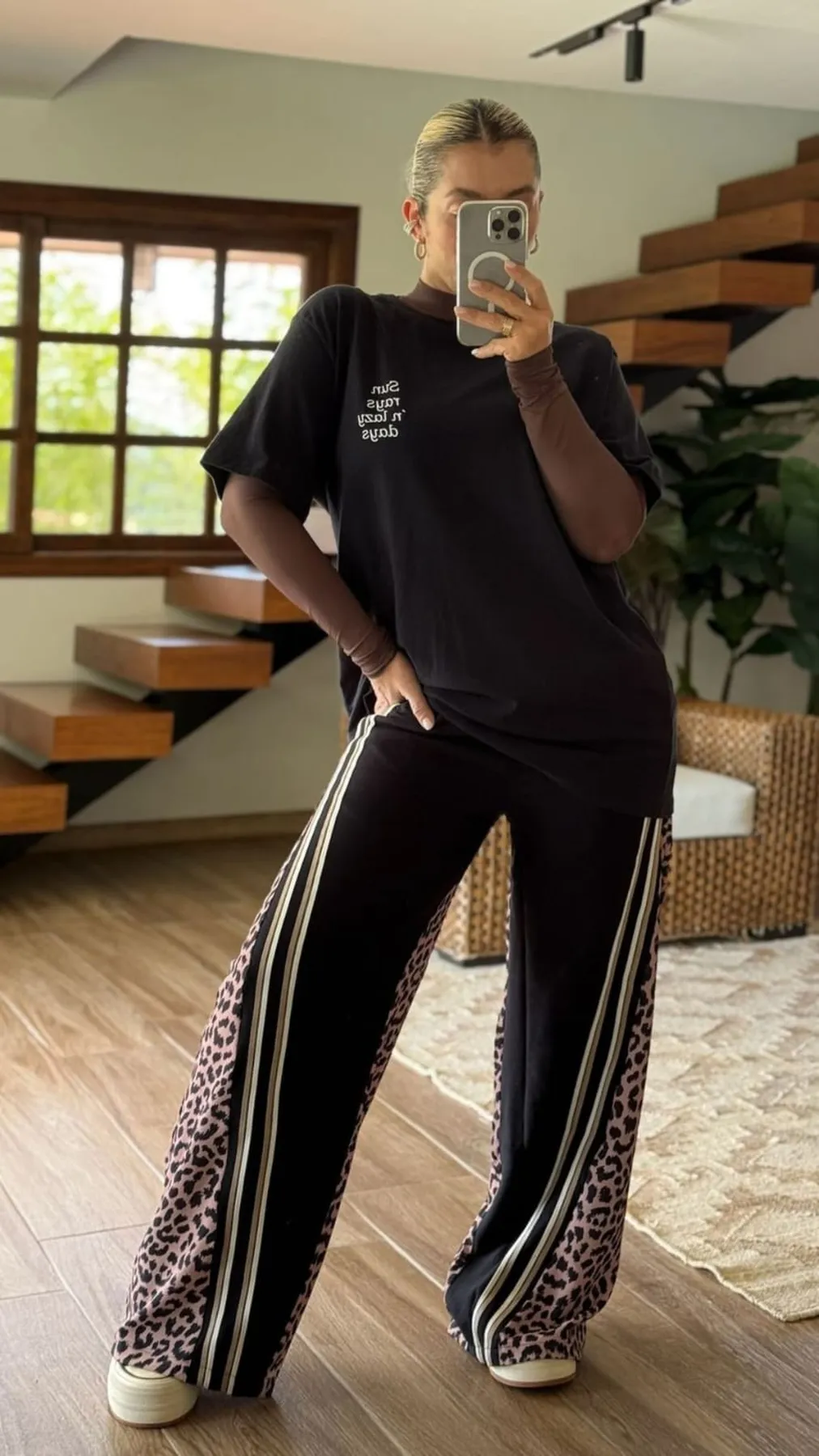 PANTALÓN HILADILLO ESTAMPADO ANIMAL PRINT - Imagen 2