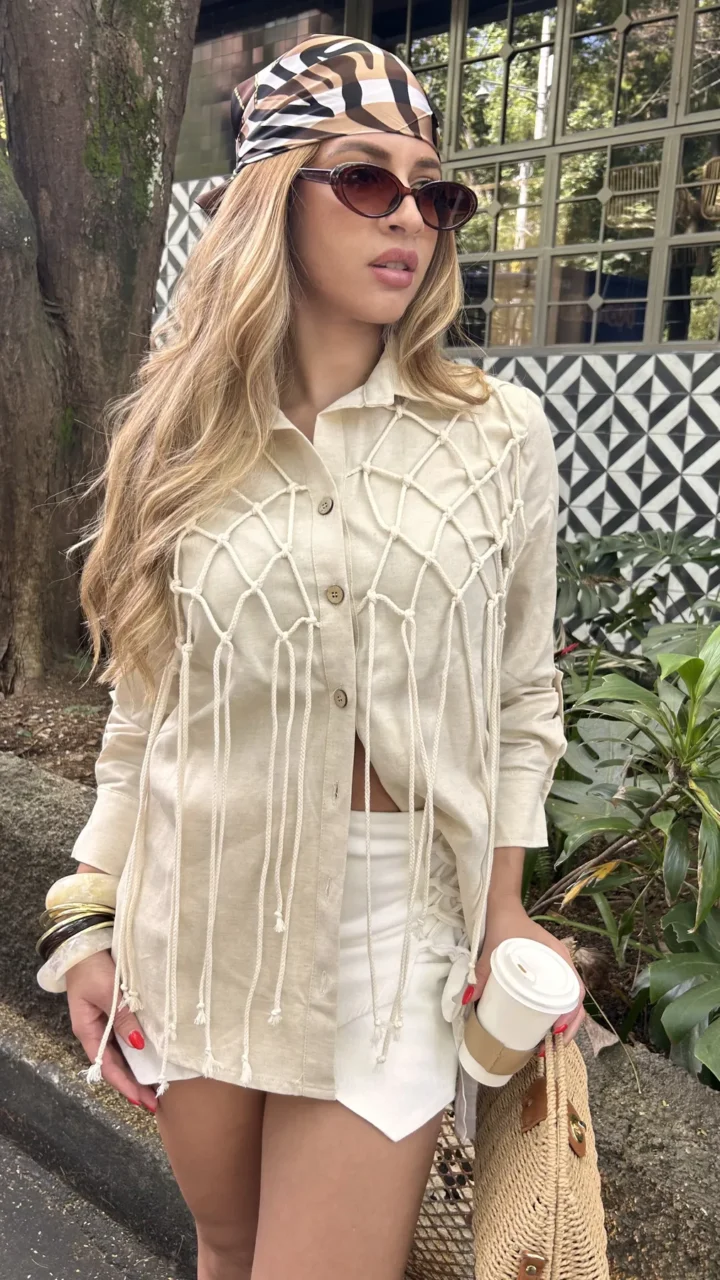 CAMISA MACRAMÉ