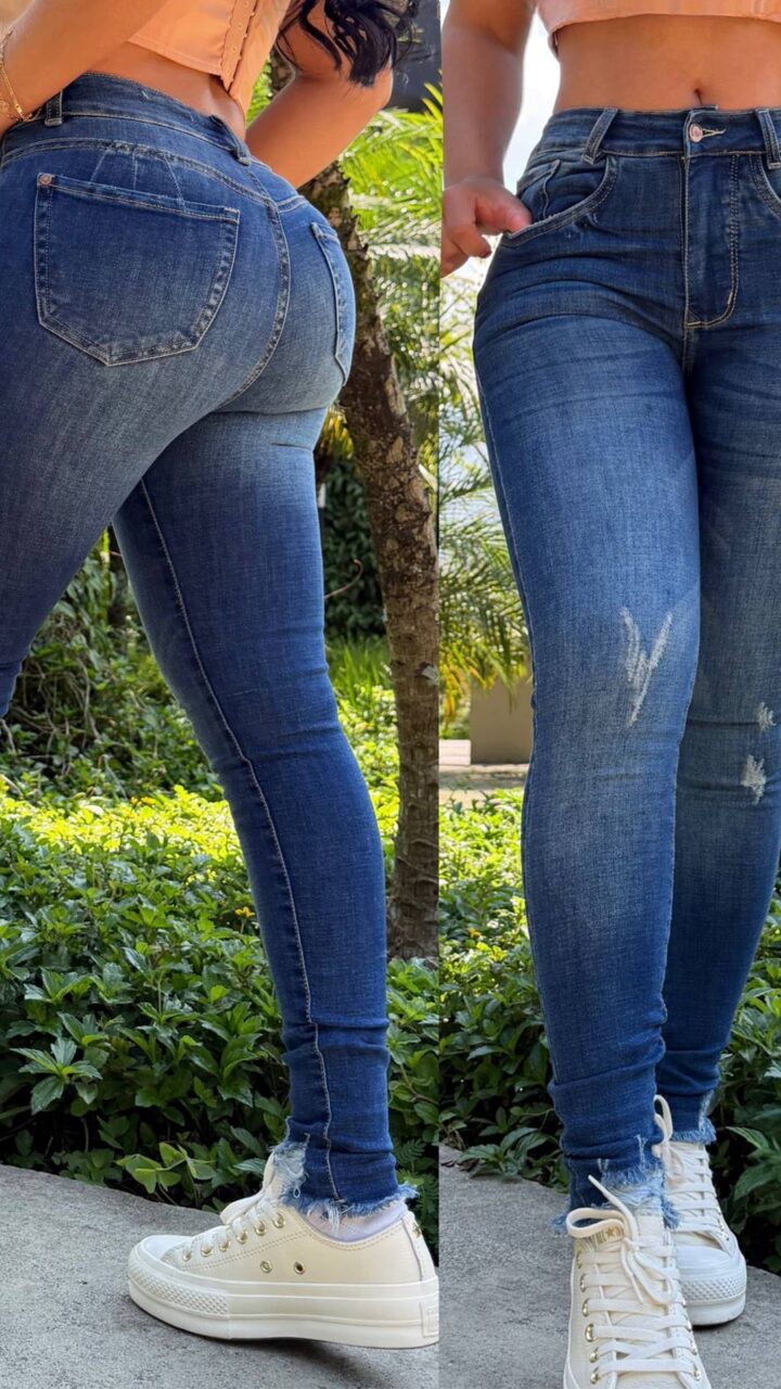 JEANS SKINNY BOTA CON DESTROYED