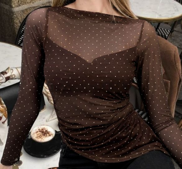 BLUSA MANGA LARGA PUNTOS PABLOVA