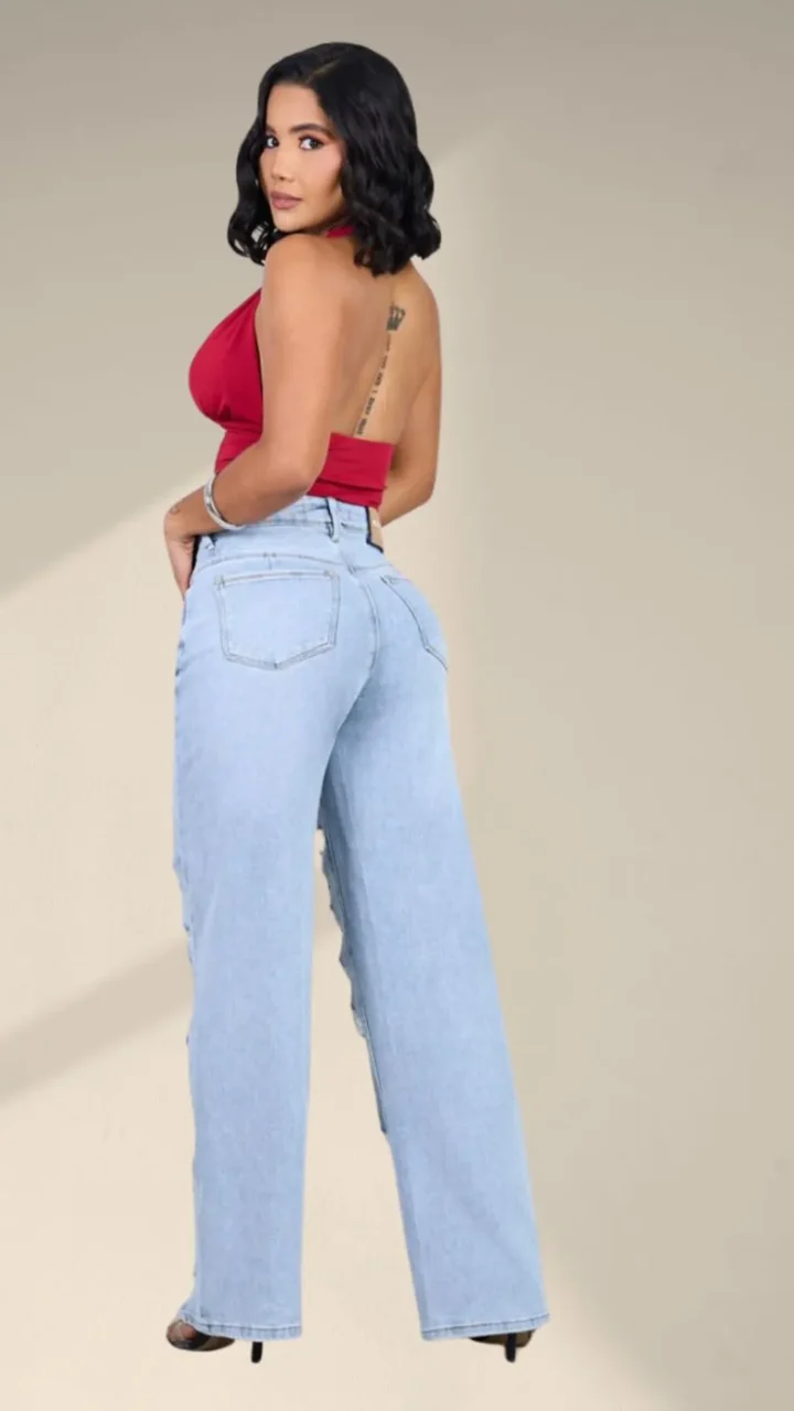 PANTALÓN JEAN DESTROYED STRAIGHT