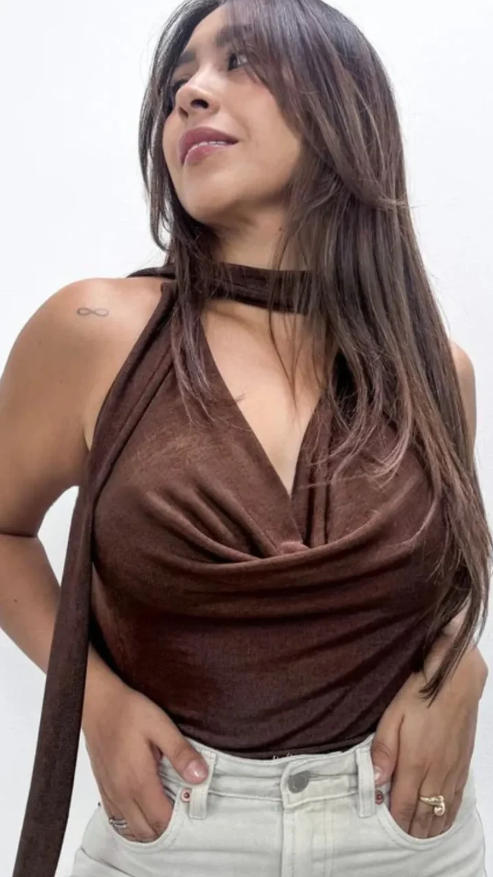 BLUSA DRAPEADA MOKA
