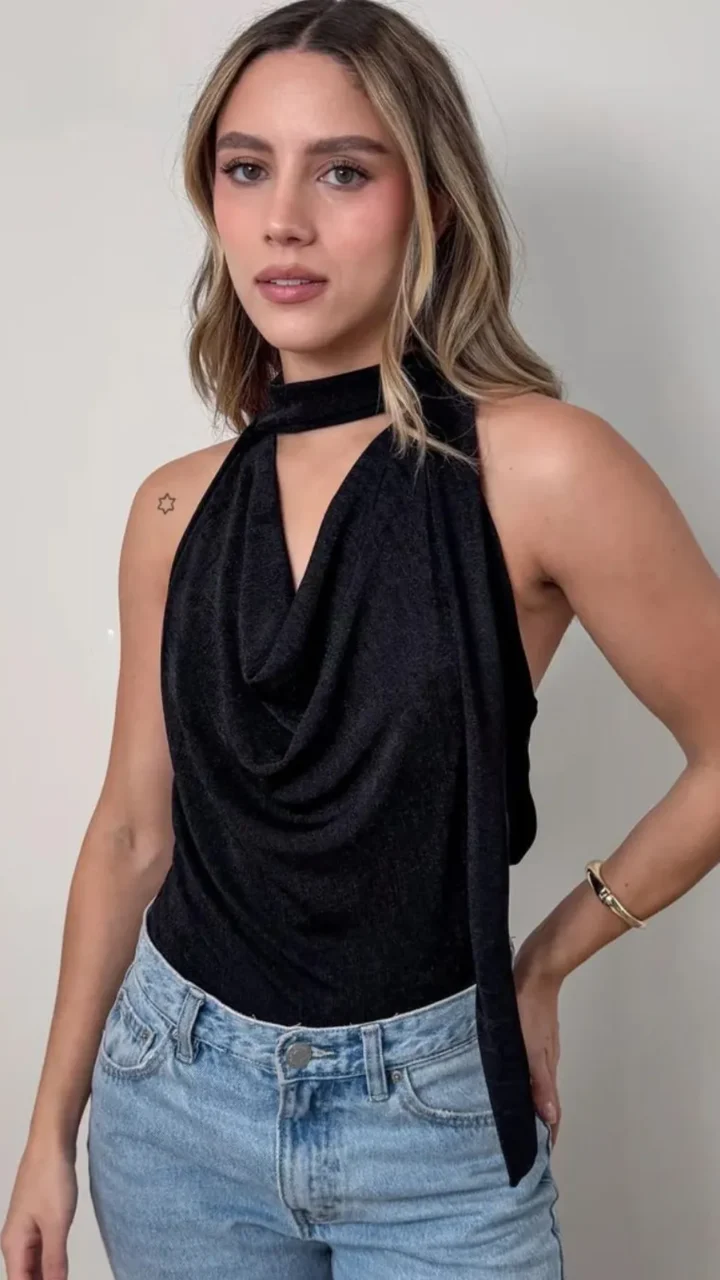 BLUSA DRAPEADA MOKA