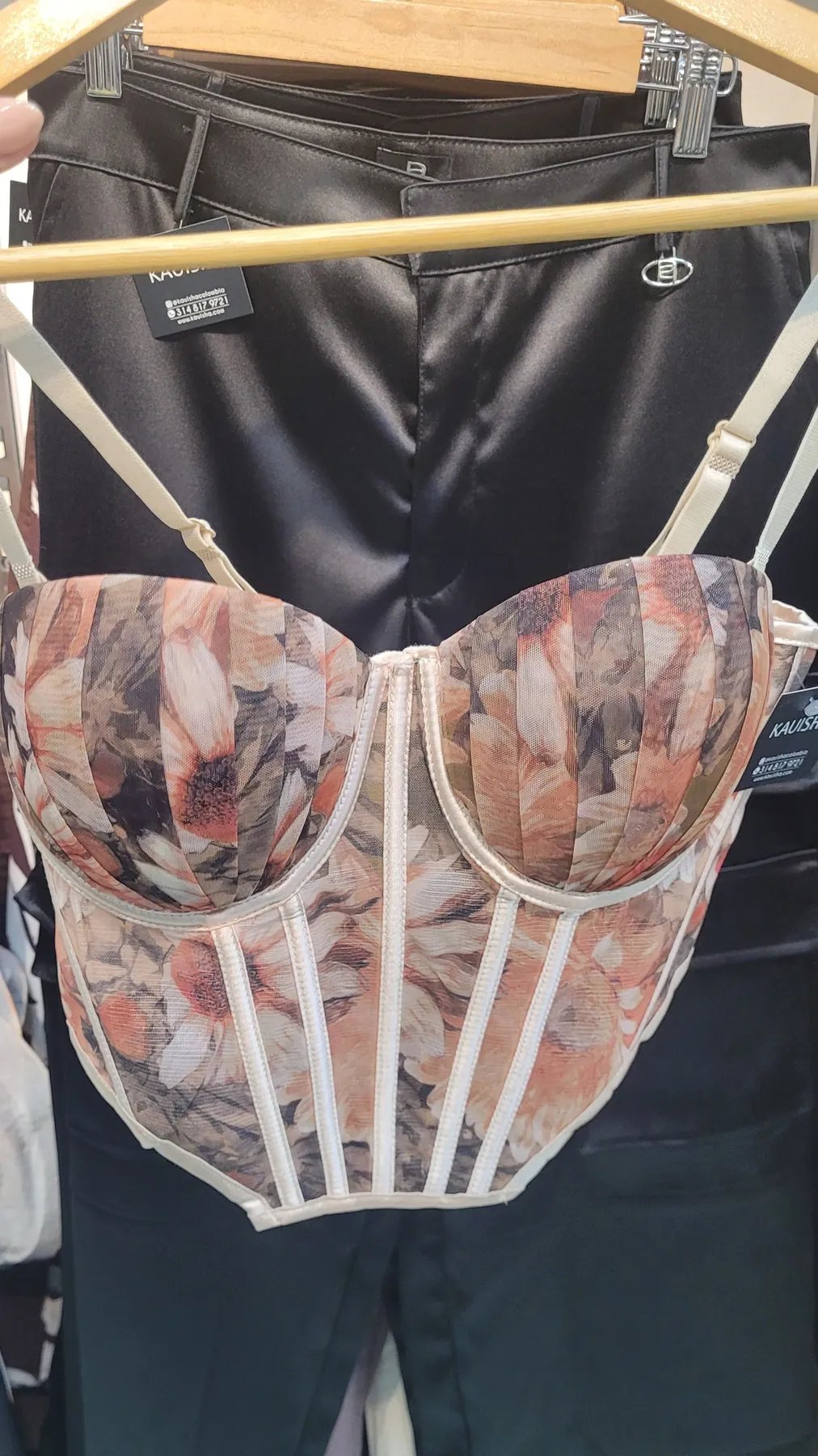 CORSET ESTAMPADO EN VARILLAS - Imagen 4