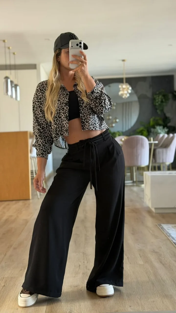 CAMISA MANGA CORTA LEOPARDO